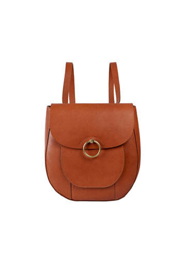 حقيبة ظهر Rebel 02 – جلد بني ريفي، أنيقة وعملية - 1