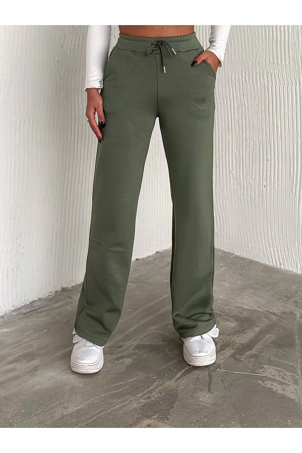 Şardonlu Modal Eşofman Altı -geniş Paça Eşofman Altı - 4
