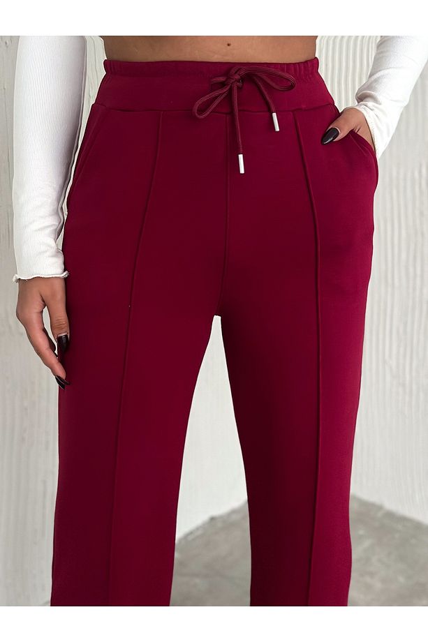 Şardonlu Modal Eşofman Altı-geniş Paça Eşofman Altı - 4