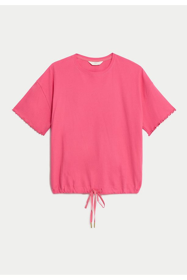Regular Fit Kısa Kollu Pijama Üstü - 4