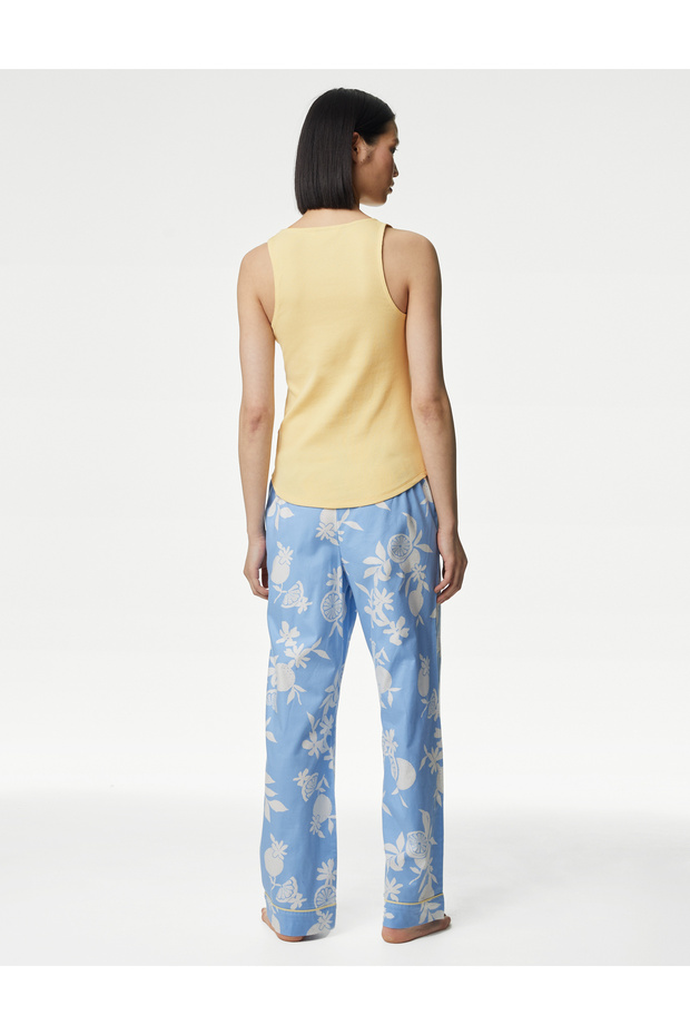 Regular Fit Desenli Pijama Takımı - 2