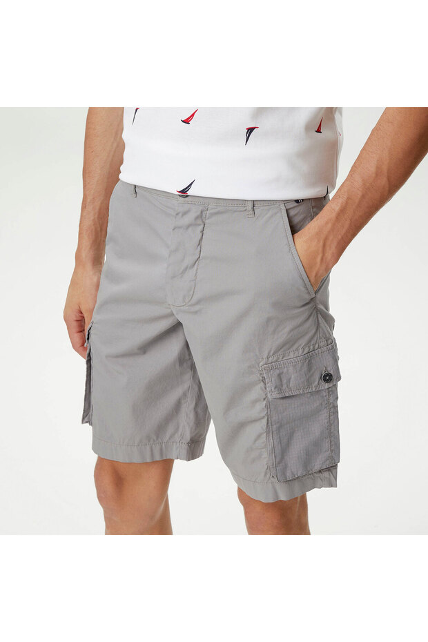 Erkek Gri Bermuda - 4
