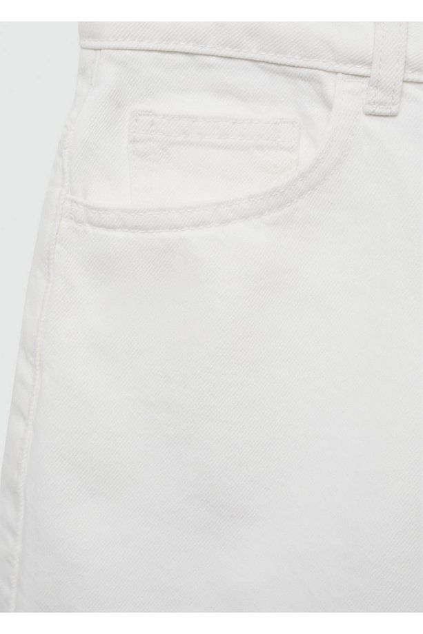 Yüksek belli denim şort - 6