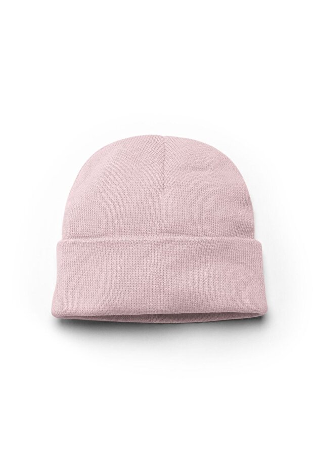 Unisex Plain Basic Fold Winter Cotton Wool Beret - 1