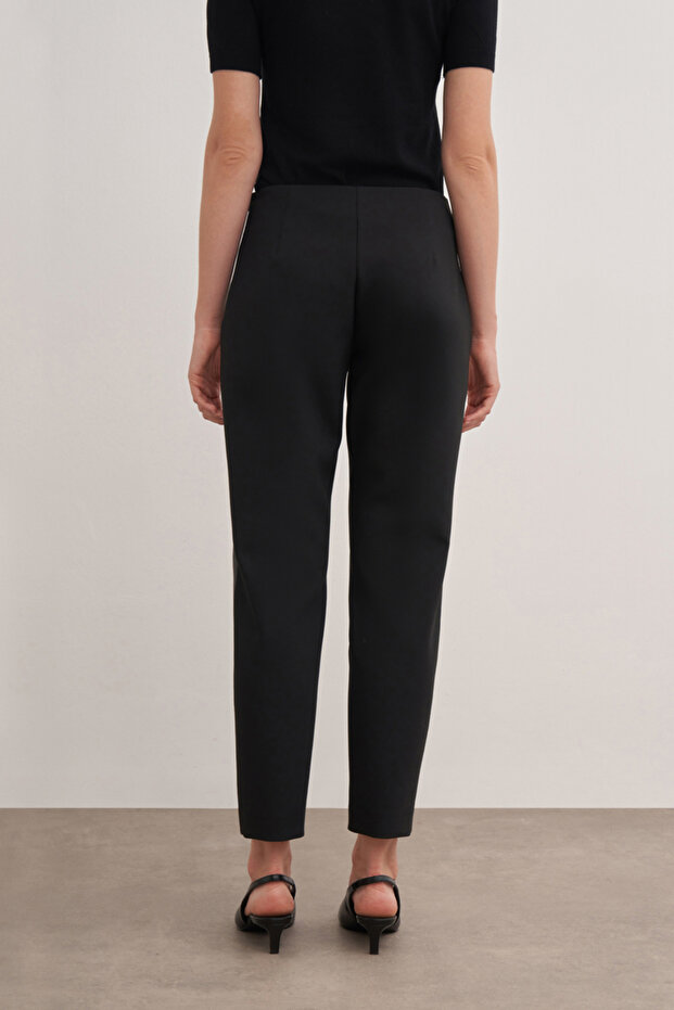 Deri Parçalı Pantolon - 5