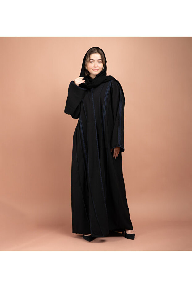 عباية إماراتية مخططة عصرية AIK5051