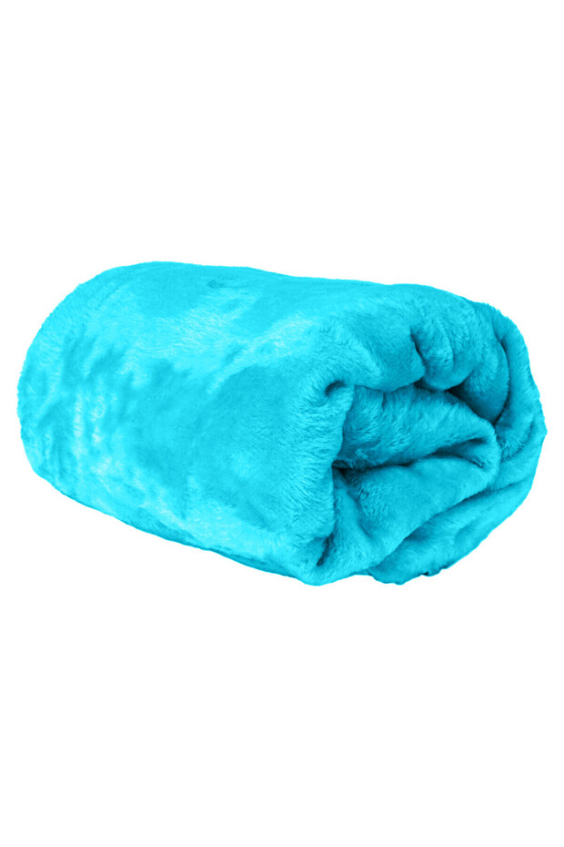 Single-flannel Micro-fleece Throw Blanket, 150 X 200cm, Turquoise