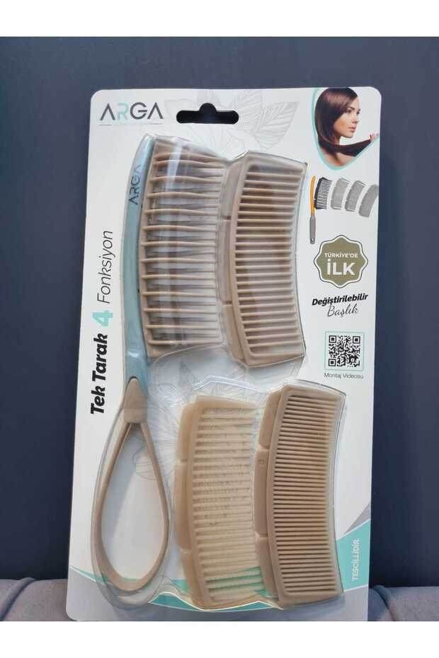 Functional Comb with 4 Heads - Replaceable Handle Circle - 1