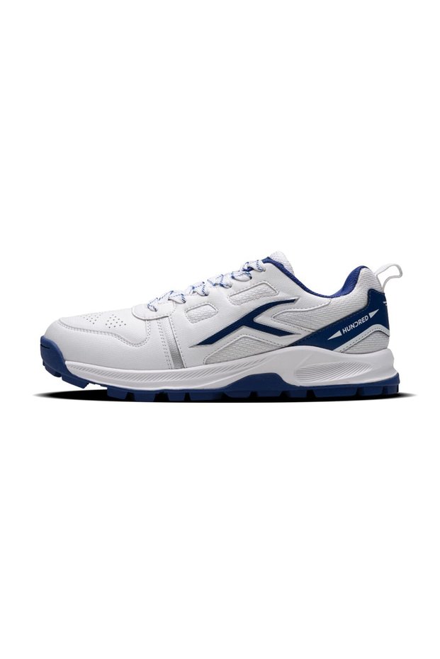 Hyperturf Cricket Shoe | White/navy | Uk 7 | Sports Footwear | Durable Cricket Shoe