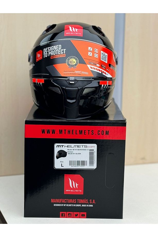 Revenge 2 Solıd A11 Gloss Black Şeffaf Vizörlü Kask - 5