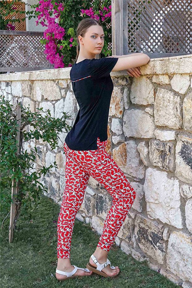 Women's Black Pajama Set 10042