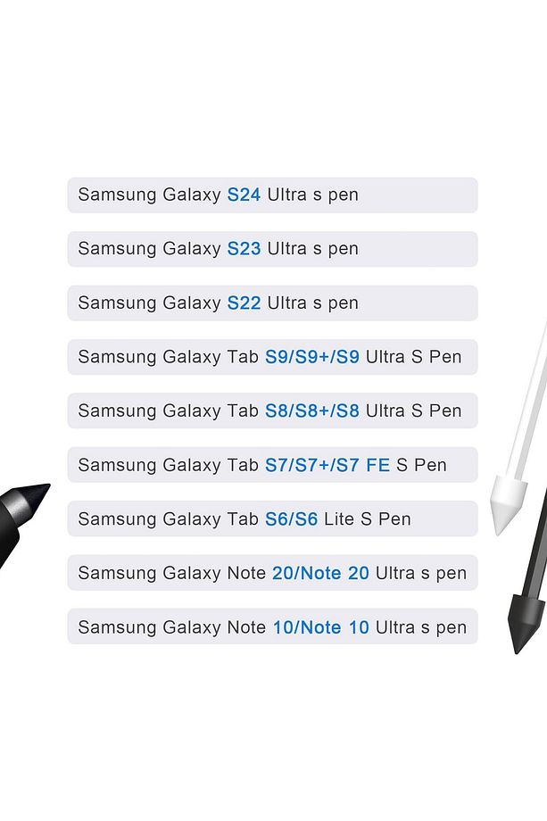 Samsung Galaxy Tab S7/S9/S8+/S9 Ultra /Note10/Note10+/Note20 Uyumlu Kalem Ucu 5li Paket - 6