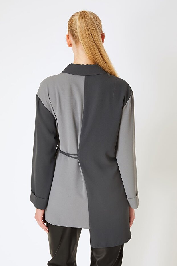 Çift Renkli Gömlek - 8