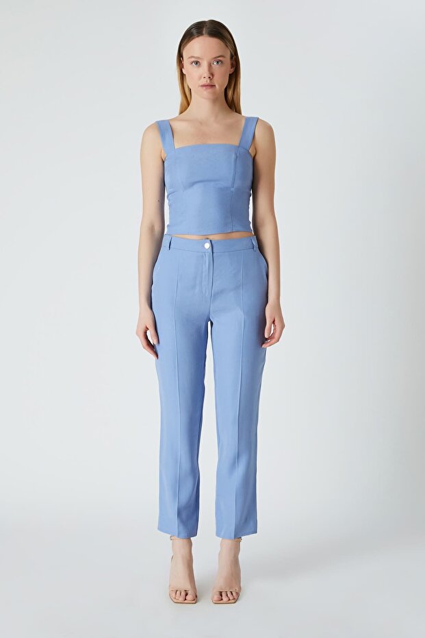 Dökümlü Pantolon - 4