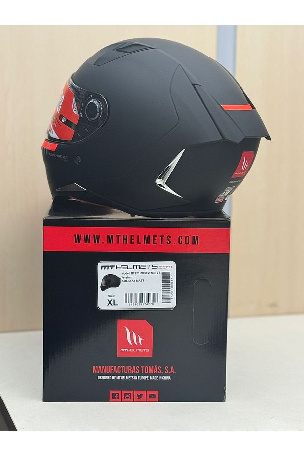 mt Kask mt Revenge 2 A1 Matt Black Şeffaf Vizörlü - 7