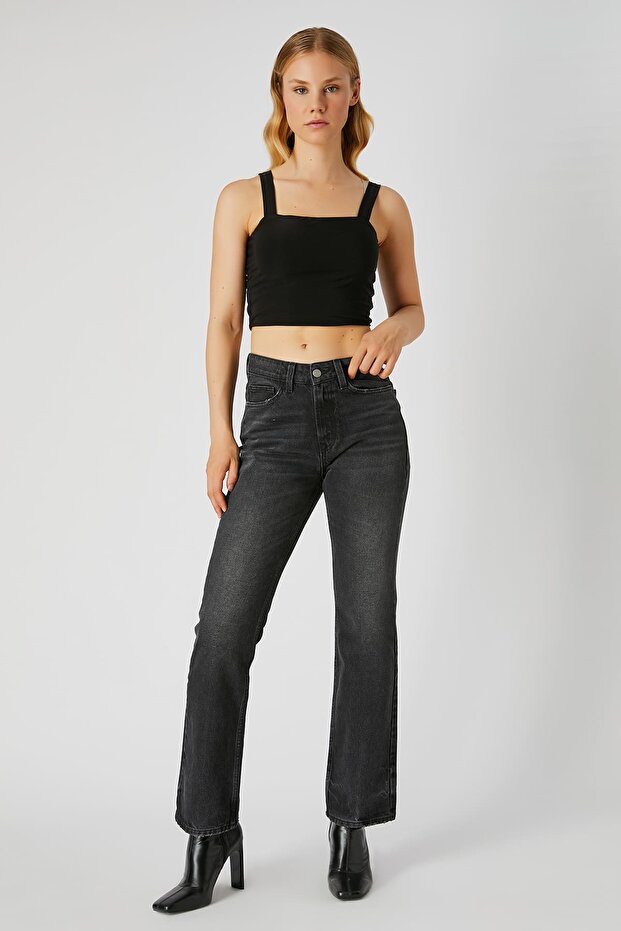 Düz paça jean pantolon - 3