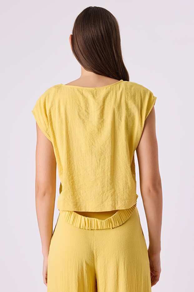 Kolsuz keten bluz - 2