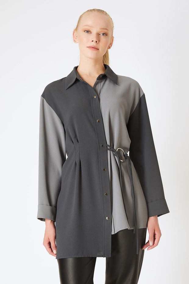 Çift Renkli Gömlek - 6