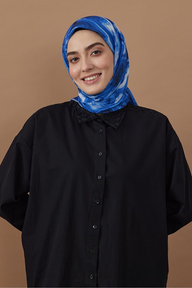 110 Cm Mermer Desen Bambu Eşarp - 1