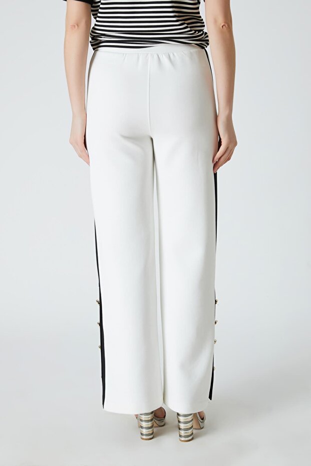 Garnili geniş paça pantolon - 2