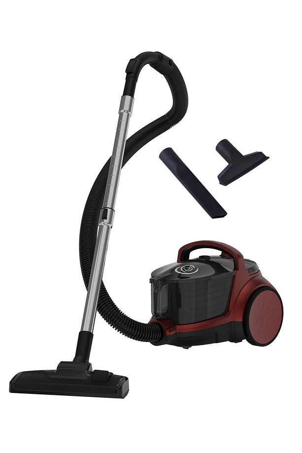 Toz Torbasız Süpürge 2'li Aksesuar Kırmızı Renk - Hc210m - 6