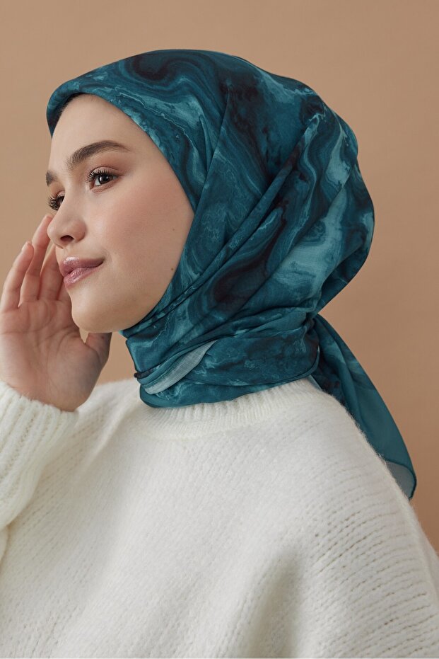 وشاح من الخيزران بنمط رخامي مقاس 110 سم - 3