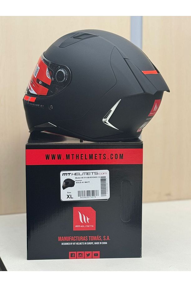 mt Kask mt Revenge 2 A1 Matt Black Şeffaf Vizörlü - 2