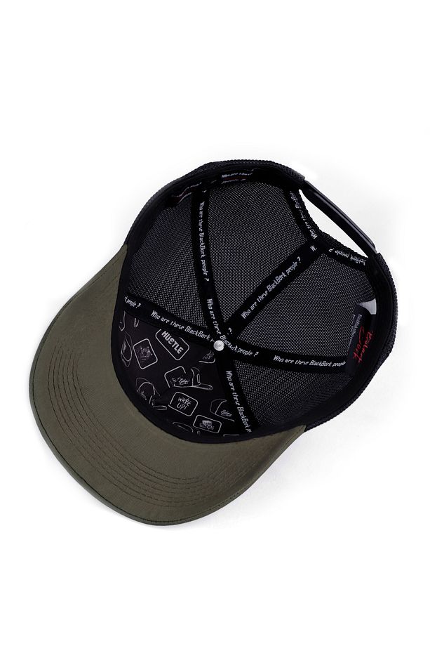 V1 Aslan Logolu Haki-siyah Trucker Şapka - 3