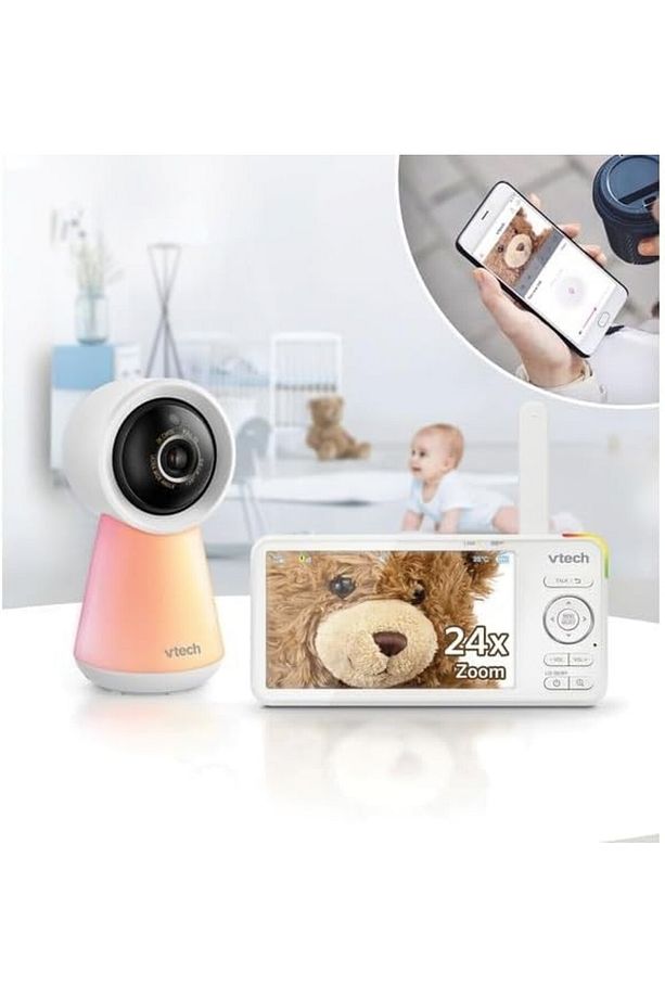 Akıllı WiFi 1080p Bebek Monitörü, 5 İnç LCD Ekran İki Yönlü Ses - 3