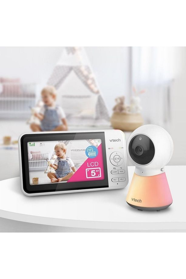 Akıllı WiFi 1080p Bebek Monitörü, 5 İnç LCD Ekran İki Yönlü Ses - 4