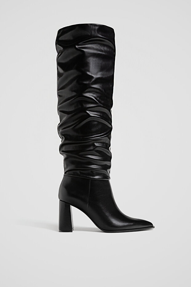 Heeled Slouchy Boots - 1