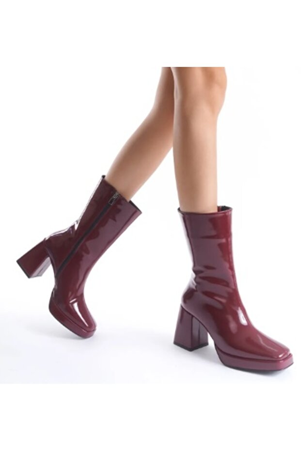 Platform Kalın Yüksek Topuk Bot - 1