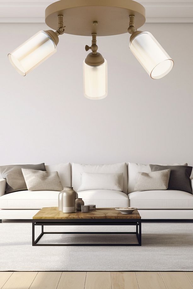 Julia 3'lü Eskitme Plafonyer Modern Oturma Odası, Koridor Salon Avize - 1