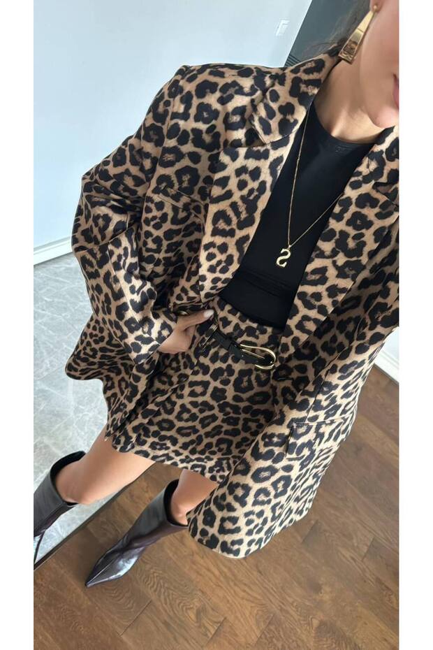 Leopar Desen Ceket - 2