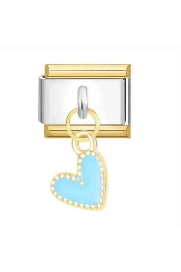 Sallantılı Mavi Kalp Charm - 1