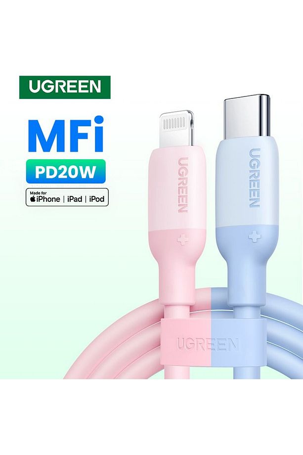 USB-C - Lightning Silikon Kablo 1m - Lacivert - 8