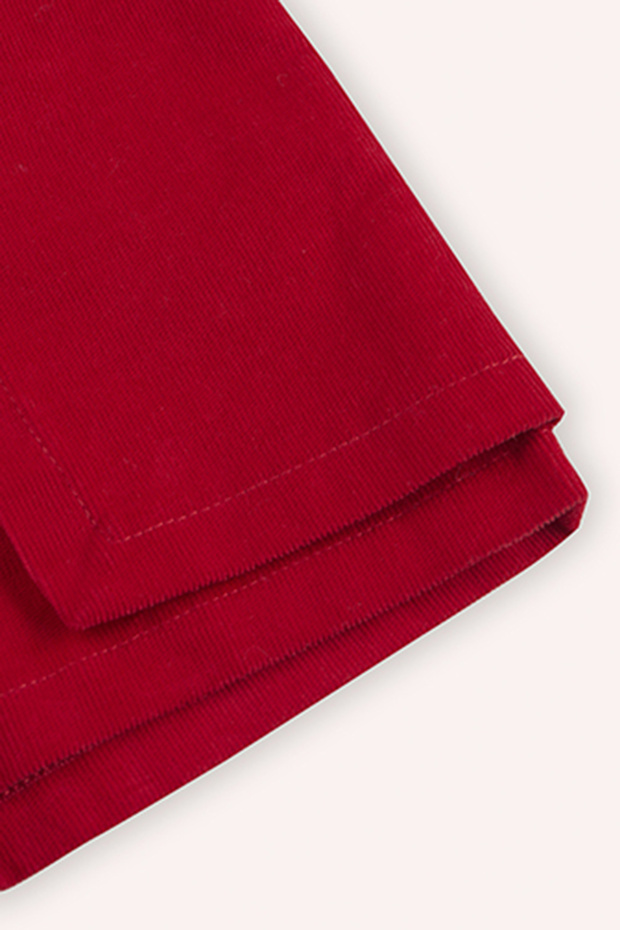 Kız Bebek Kadife Kırmızı Şort - 3