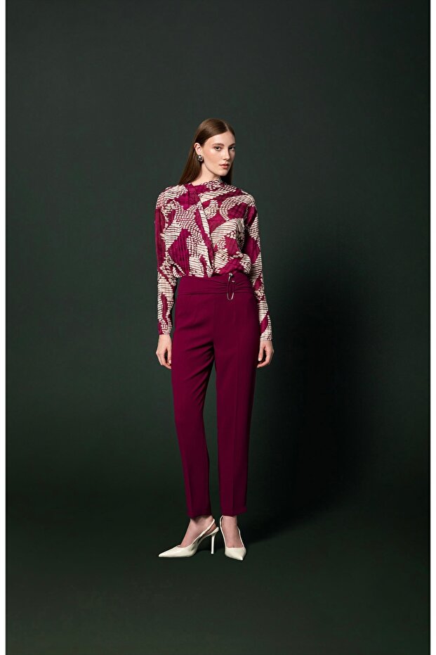 Sırt Dekolteli Vişne Bluz - 3