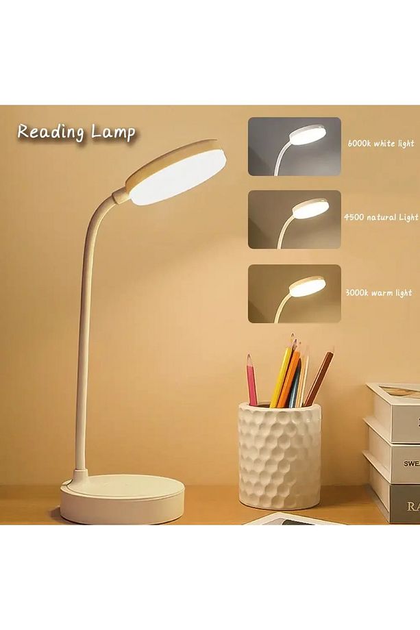 Akrobatik Led Çalışma Okuma Işığı Masa Lambası Flex Ayarlanabilir Işık 3 Mod Işık Masa Gece Lambası - 2