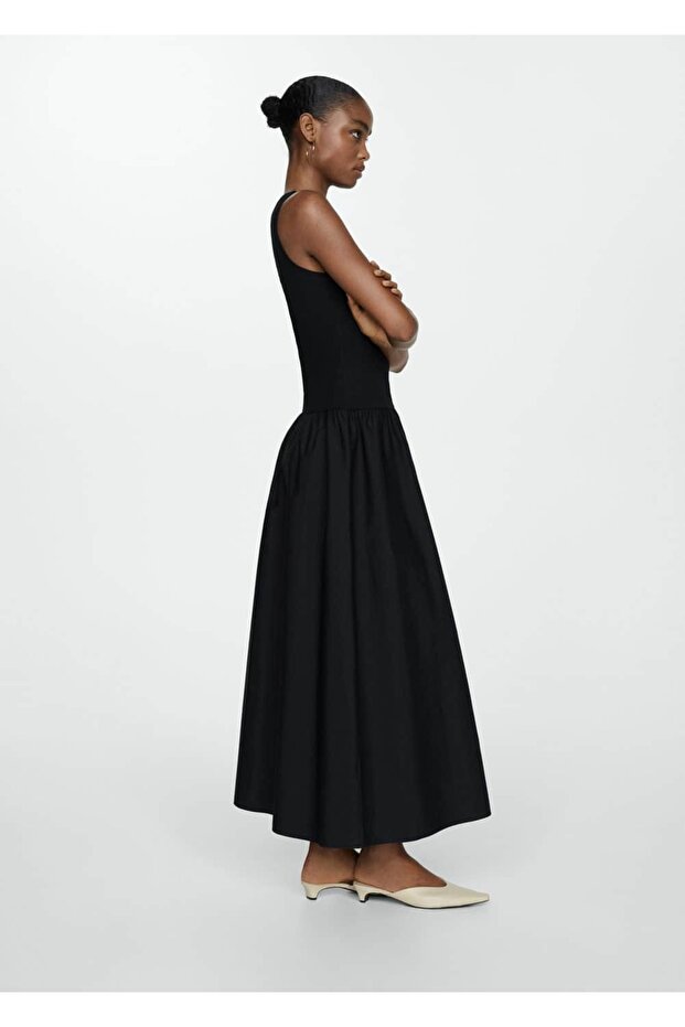 Kombine evaze elbise - 8