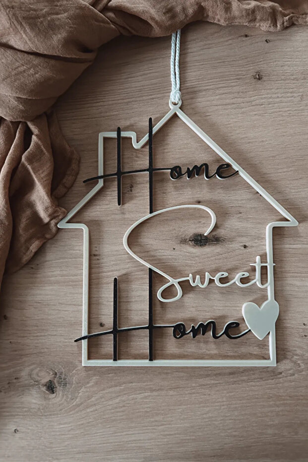 Ev Kapı Süsü, Home Sweet Home, 3d Baskılı Kapı Süsü - 1