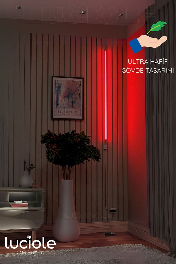Köşe Led Lambader Bar Işık Uzaktan Kumandalı Renk Animasyon Yapışkanlı Newlightye1 - 5