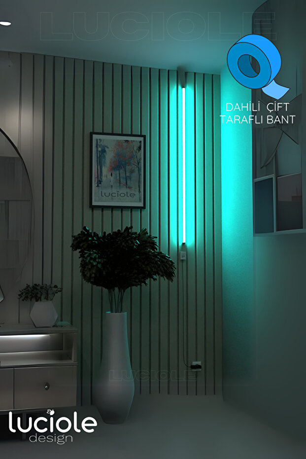 Led Aplik Işık Uzaktan Kumandalı Renk Animasyon Yapışkanlı Köşe Dvraplkkmo - 4