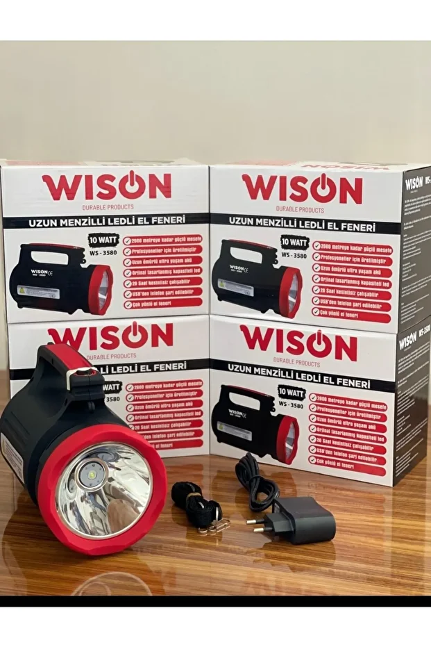 WS-3580 Uzun Menzilli LED El Feneri 10W - 1