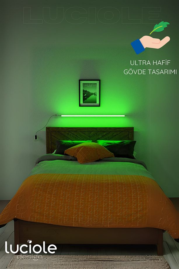 Led Çubuk Bar Abajur Aplik Gece Lambası Rgb Lambader Renkli Uzaktan Kumandalı Işık Rgblucimor - 6