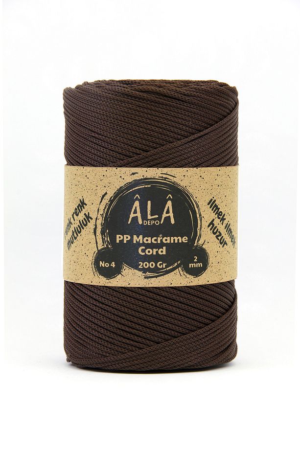 2 mm - 200 gr Polyester (PP) Makrome İpi 230 Mt Polyester Makrome İp Supla İp Ve Çanta İpliği - 1