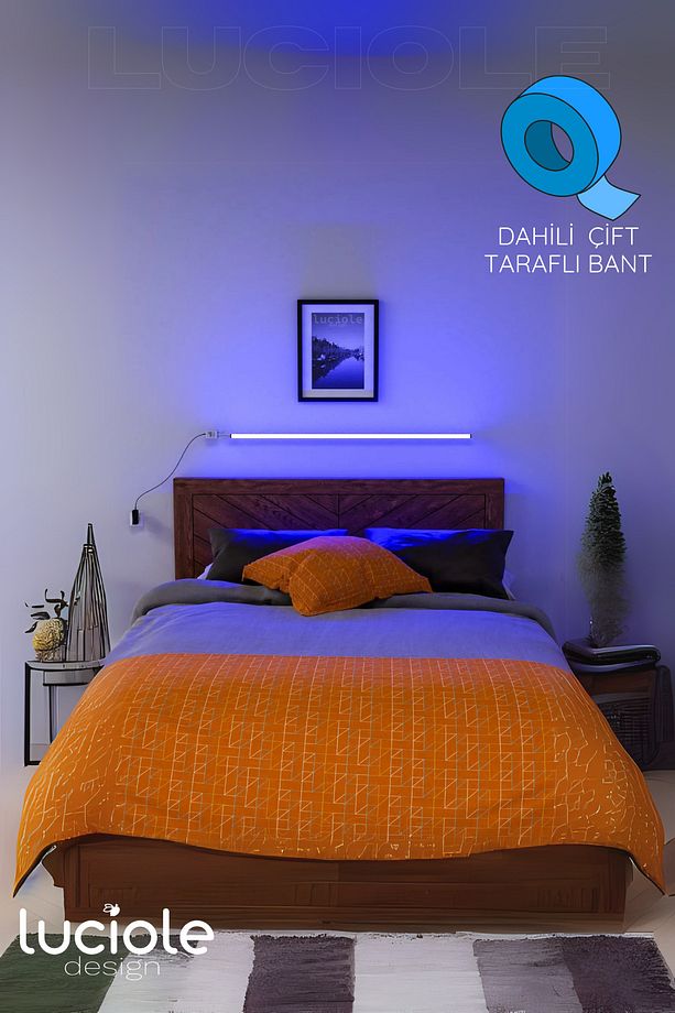 Led Çubuk Bar Abajur Aplik Gece Lambası Rgb Lambader Renkli Uzaktan Kumandalı Işık Rgblucimor - 5