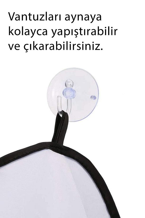 Saç Traş Örtüsü Ayna Yapışkan Vantuzlu Sakal Kesme Düzeltme Bezi Berber Aksesuar - 4