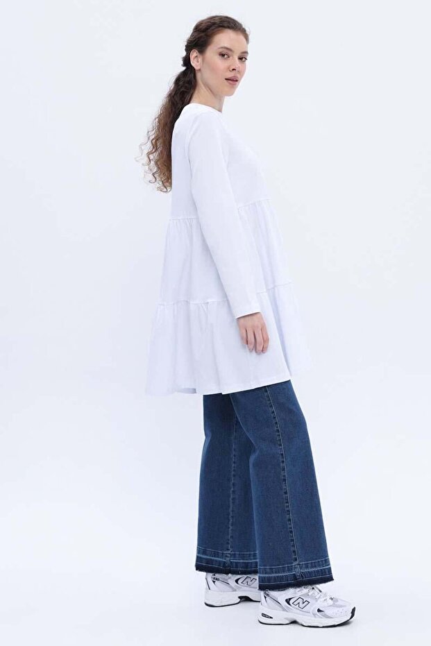 تونيك برباط من القطن الأبيض - 3