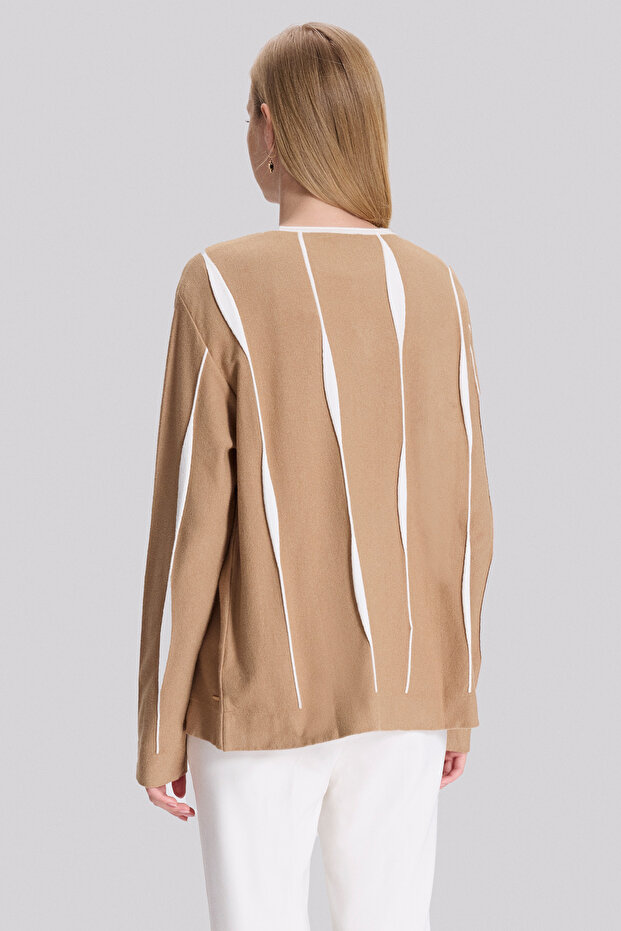 Desenli Triko Hırka - 4